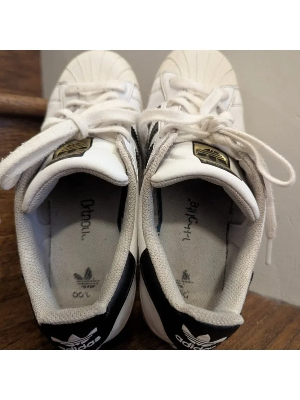 Adidas Superstar Shoes - White and Black Leather Unisex M6/W7